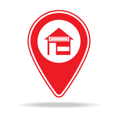 store map pin icon. Element of warning navigation pin icon for mobile concept and web apps. Detailed store map pin icon can be used for web and mobile
