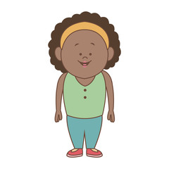 Afro mom cartoon vector illustration graphic design