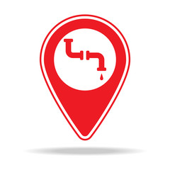 plumber map pin icon. Element of warning navigation pin icon for mobile concept and web apps. Detailed plumber map pin icon can be used for web and mobile