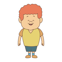 Cute boy cartoon vector illustration graphic design