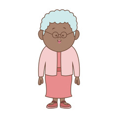 Cute grandmother face cartoon vector illustration graphic design