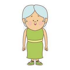 Cute grandmother face cartoon vector illustration graphic design