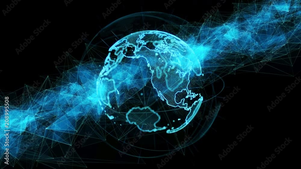 Poster global network concept. gui (graphical user interface).