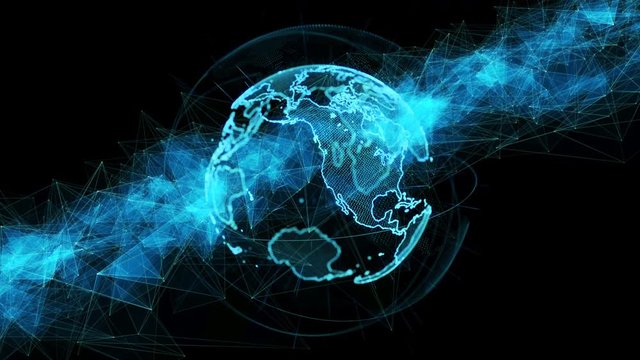 Global network concept. GUI (Graphical User Interface).