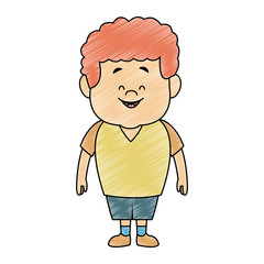 Cute boy cartoon vector illustration graphic design