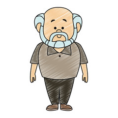 Cut grandfather cartoon vector illustration graphic design