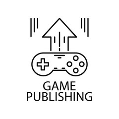 game publishing outline icon. Element of gaming outline icon for mobile concept and web apps. Thin line game publishing outline icon can be used for web and mobile