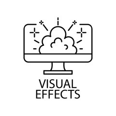 visual game effects outline icon. Element of gaming outline icon for mobile concept and web apps. Thin line visual game effects outline icon can be used for web and mobile
