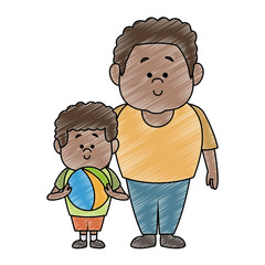 Afro boy with ball cartoon vector illustration graphic design