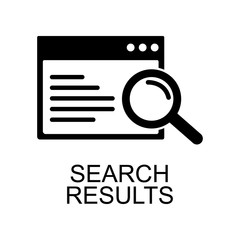 searching results icon. Element of seo and development icon with name for mobile concept and web apps. Detailed searching results icon can be used for web and mobile
