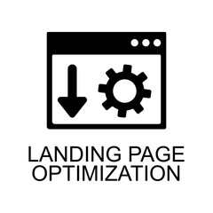 Landing page optimization icon. Element of seo and development icon with name for mobile concept and web apps. Detailed Landing page optimization icon can used for web and mobile