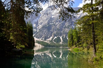 Naklejka premium picture of lake Braies