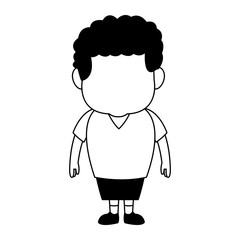 Cute boy cartoon vector illustration graphic design