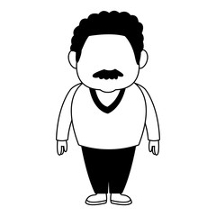 Cute and happy grandfather cartoon vector illustration graphic design