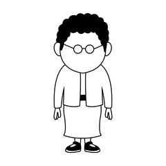 Cute grandmother cartoon vector illustration graphic design