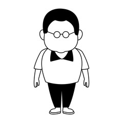 Cute and happy grandfather cartoon vector illustration graphic design