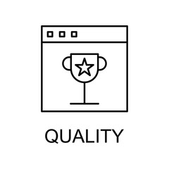 quality web page line icon. Element of seo and web optimization icon with name for mobile concept and apps. Thin line quality web page line icon can be used for web and mobile