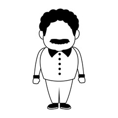 Cute father cartoon vector illustration graphic design