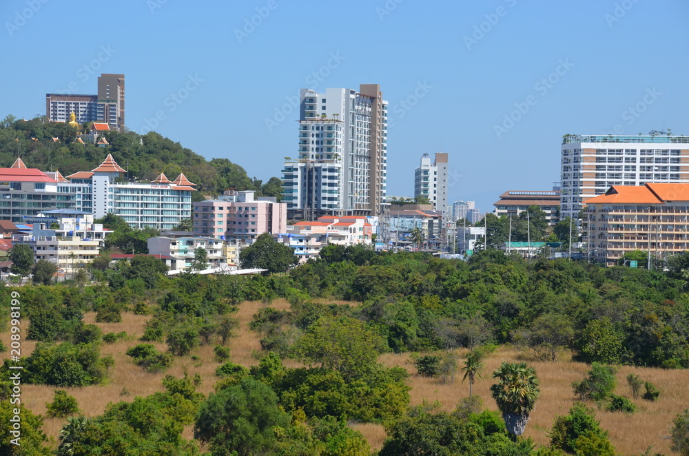 Poster city panorama thailand pattaya