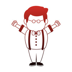 Cute and happy grandfather cartoon vector illustration graphic design