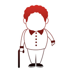 Cute and happy grandfather cartoon vector illustration graphic design