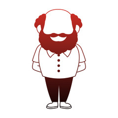 Cute and happy grandfather cartoon vector illustration graphic design