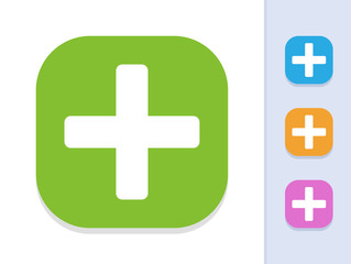 Fototapeta premium Plus - Square Glyph Buttons