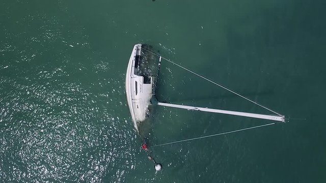 Sunken Sailboat 4K