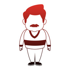 Cute father cartoon vector illustration graphic design