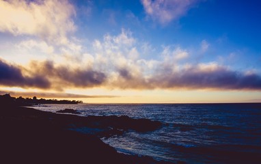 california ocean sunset