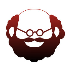 Cut grandfather faceless cartoon vector illustration graphic design