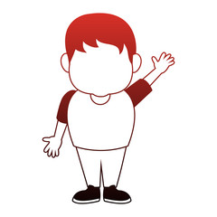 Cute boy cartoon vector illustration graphic design