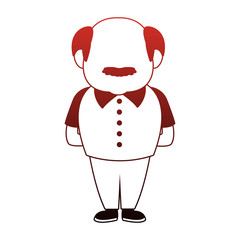 Cute and happy grandfather cartoon vector illustration graphic design