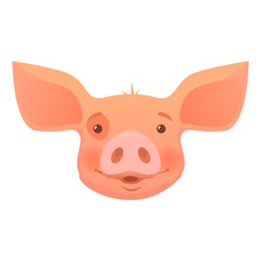 head of pink pig