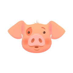 head of pink pig