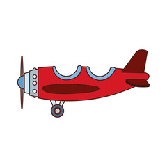 Vintage airplane cartoon vector illustration graphic design