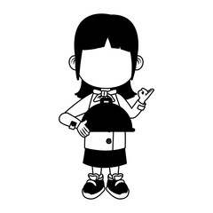 Beautiful chef girl cartoon vector illustration graphic design