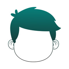 Cute boy faceless cartoon vector illustration graphic design
