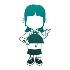 Beautiful chef girl cartoon vector illustration graphic design