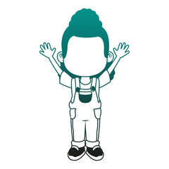 Beautiful and happy girl cartoon vector illustration graphic design