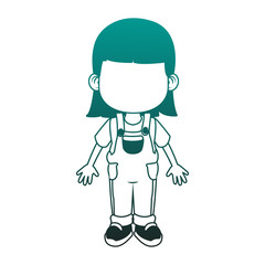 Beautiful and happy girl cartoon vector illustration graphic design