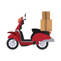 Obraz premium Skuter z pudełkami wektor ilustracja projekt graficzny
