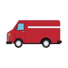 Delivery van vehicle vector illustration graphic design