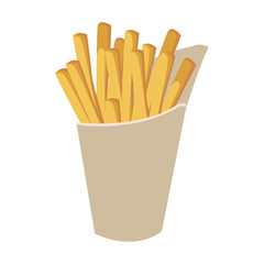 Frnech fries in box vector illustration graphic design