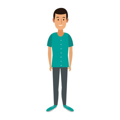 Young man cartoon vector illustration graphic design