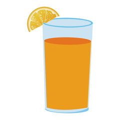 Juice in glass cup vector illustration graphic design