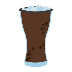 Cola in glass vector illustration graphic design
