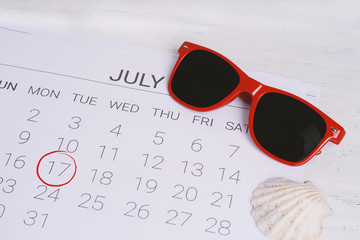 Summer Calendar Schedule.