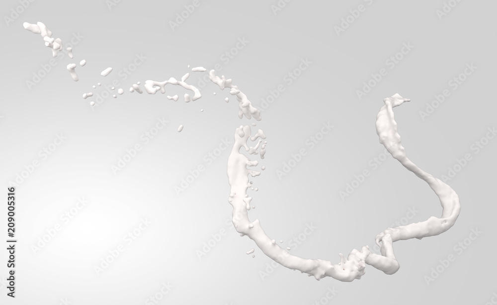 Leinwandbilder 3d render of water splash in line with clipping path