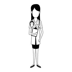 Female doctor cartoon vector illustration graphic design